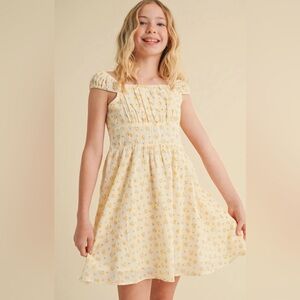 7/8 Size Tween Girls Kids Corset Ruched Shoulder Mini Dress